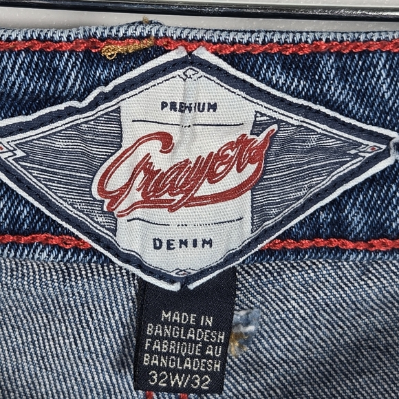 Grayers Premium Denim Straight Leg Blue Jeans Mens Size 32x32 - Picture 2 of 13